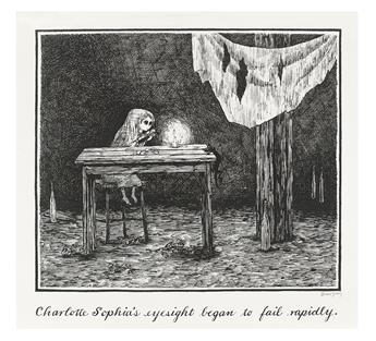 GOREY, EDWARD. Posters. The Hapless Child: She Was So Changed He Did Not Recognize Her * Charlotte Sophias Eyesight Began to Fail Rapi